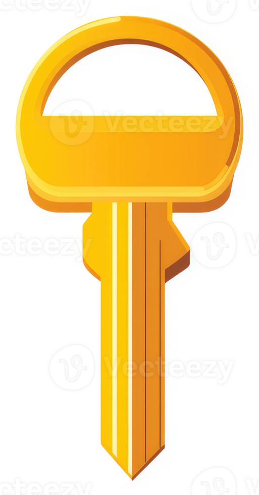 A vibrant, golden key, symbolizing access and opportunity. png