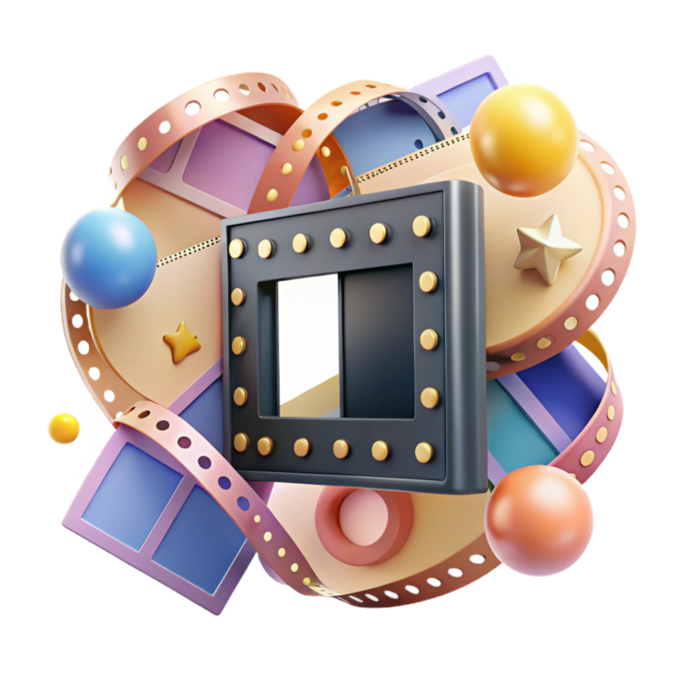 stunning minimalist Filmstrip Frame with Sprocket Holes Transparent professional png