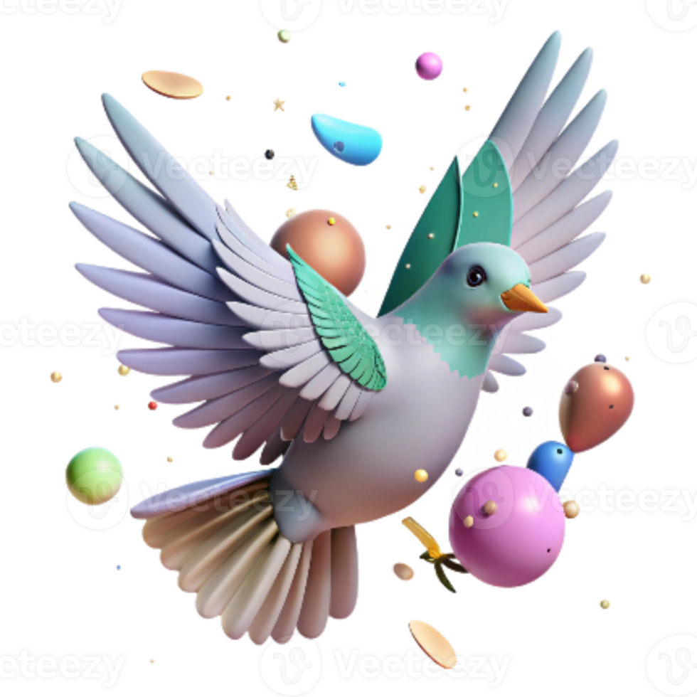 elegant minimalist Bird in Flight Wings Spread Transparent Background detailed png