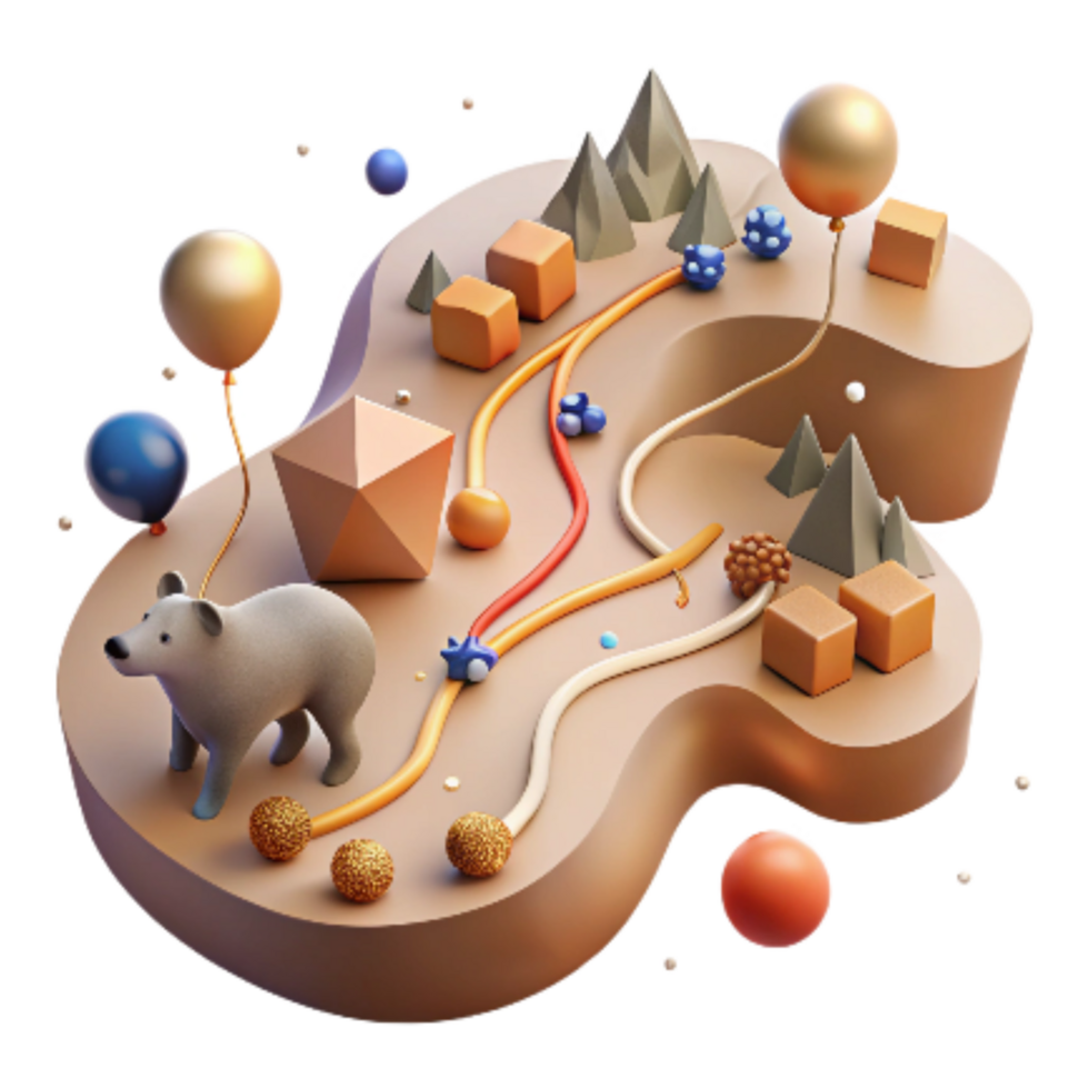 impressive creative Computer Generated of Animal Migration Route Dynamic Lines Transparent Background high quality png