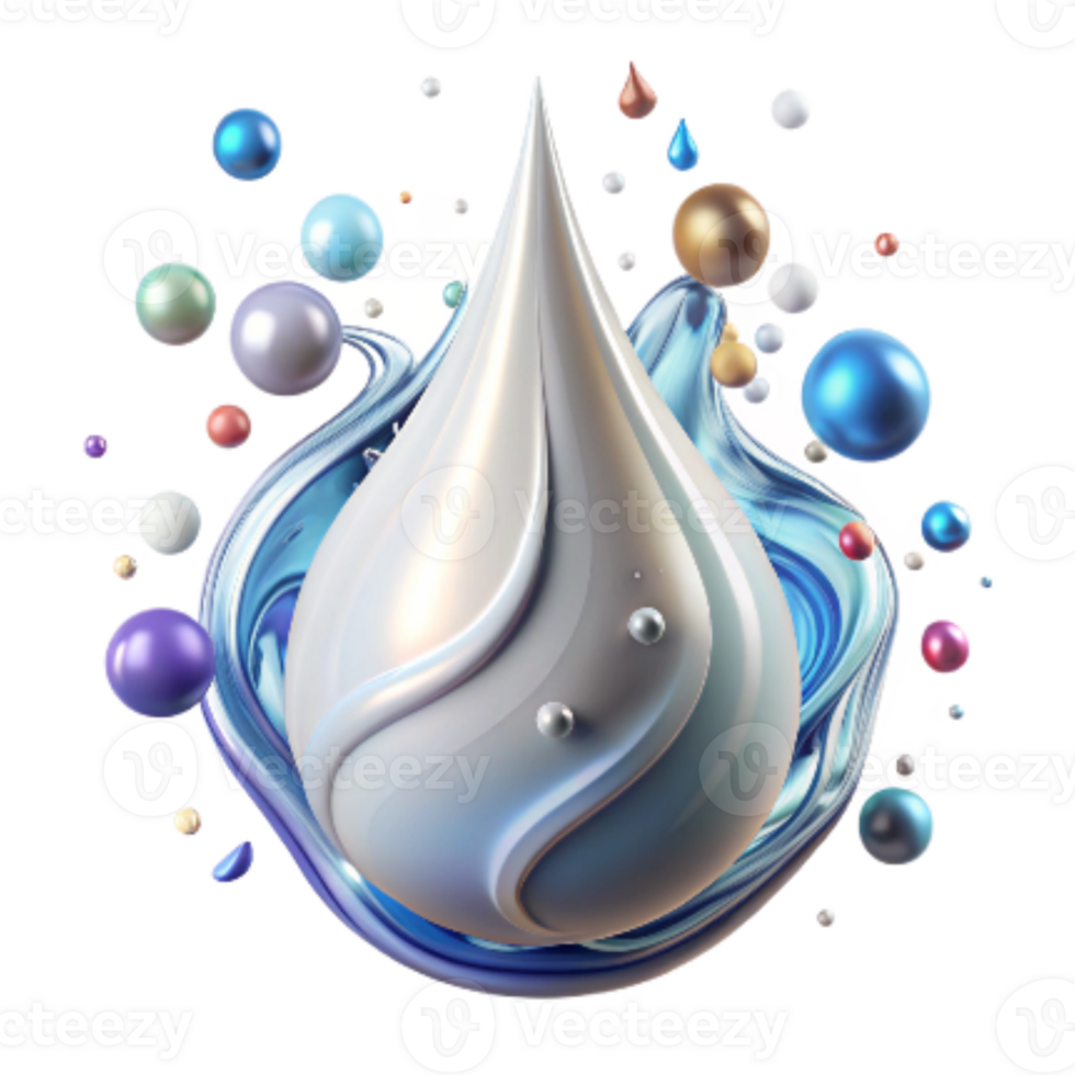 beautiful minimalist Clean Water Drop Splashing Isolated premium png