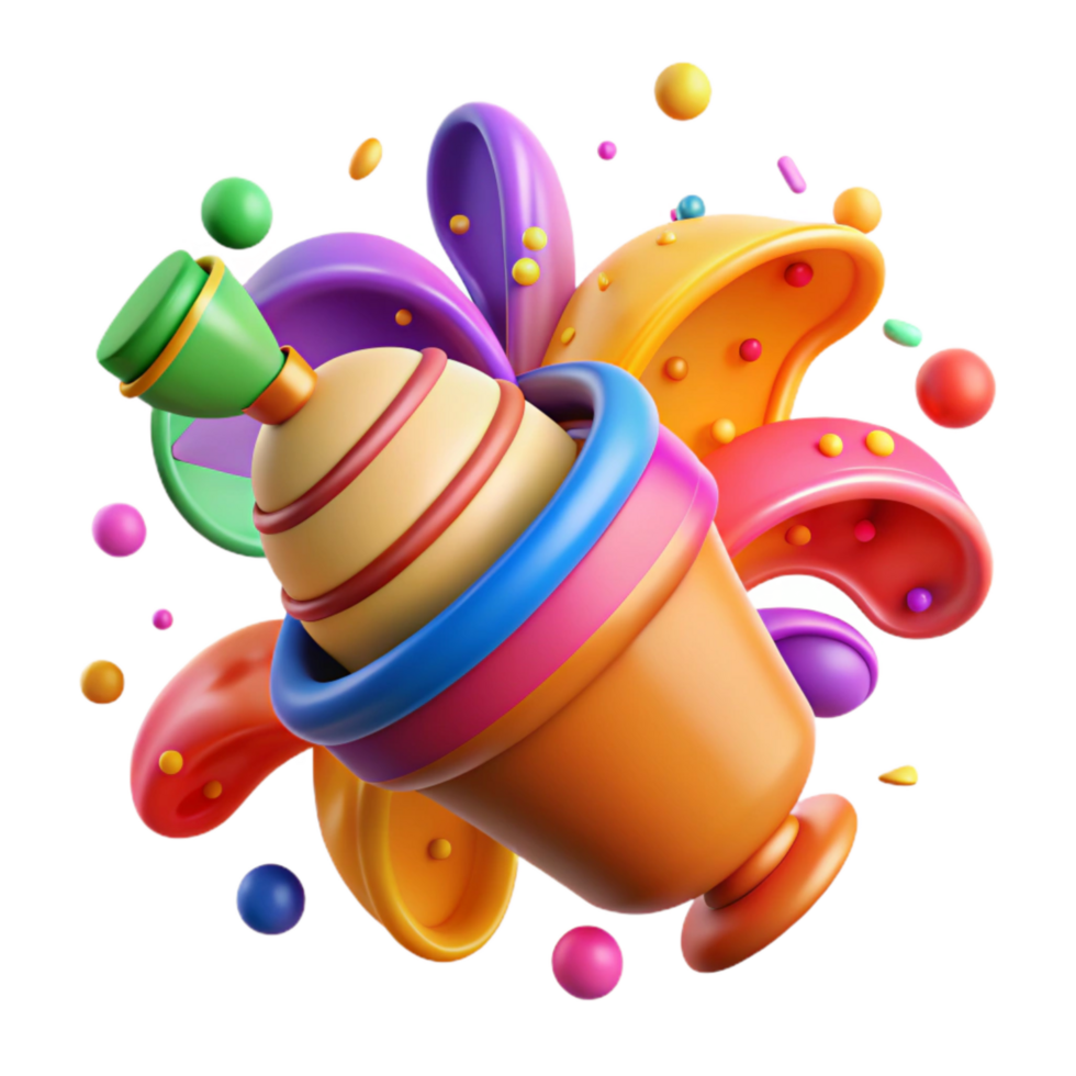 beautiful creative Colorful Holi Powder Celebratory Throw Cutout Transparent Background original png
