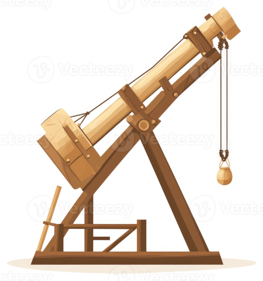 A medieval catapult, a simple machine for launching projectiles. png
