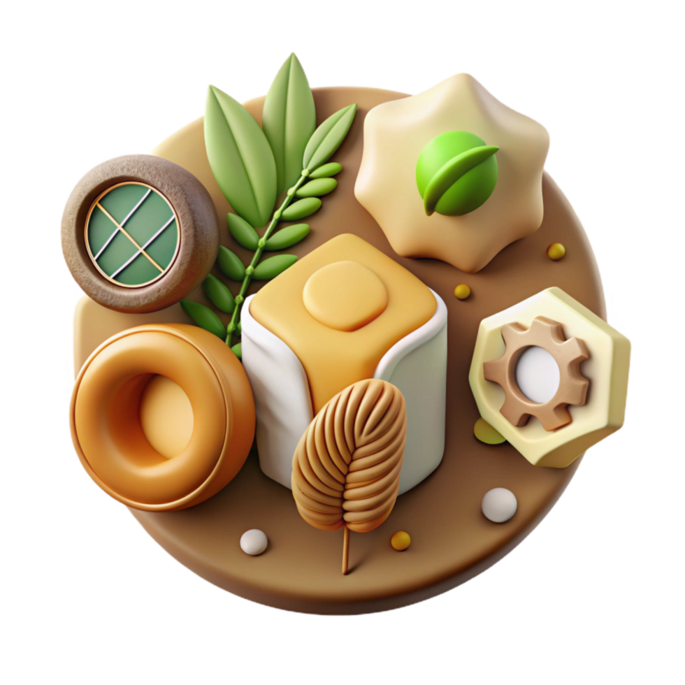 dramatic abstract Agricultural Innovation Icon Set Isolated authentic png