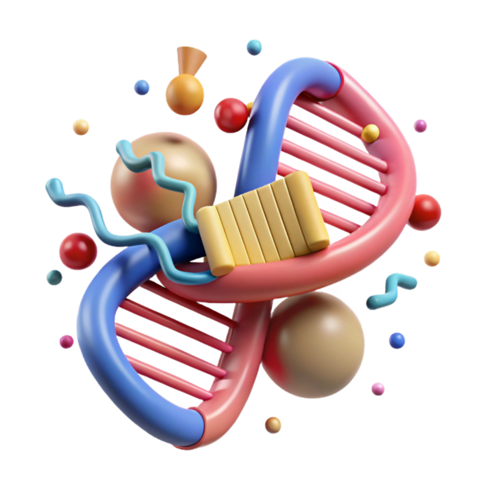 vibrant creative Genetic Mutation Diagram Isolated Cutout exclusive png