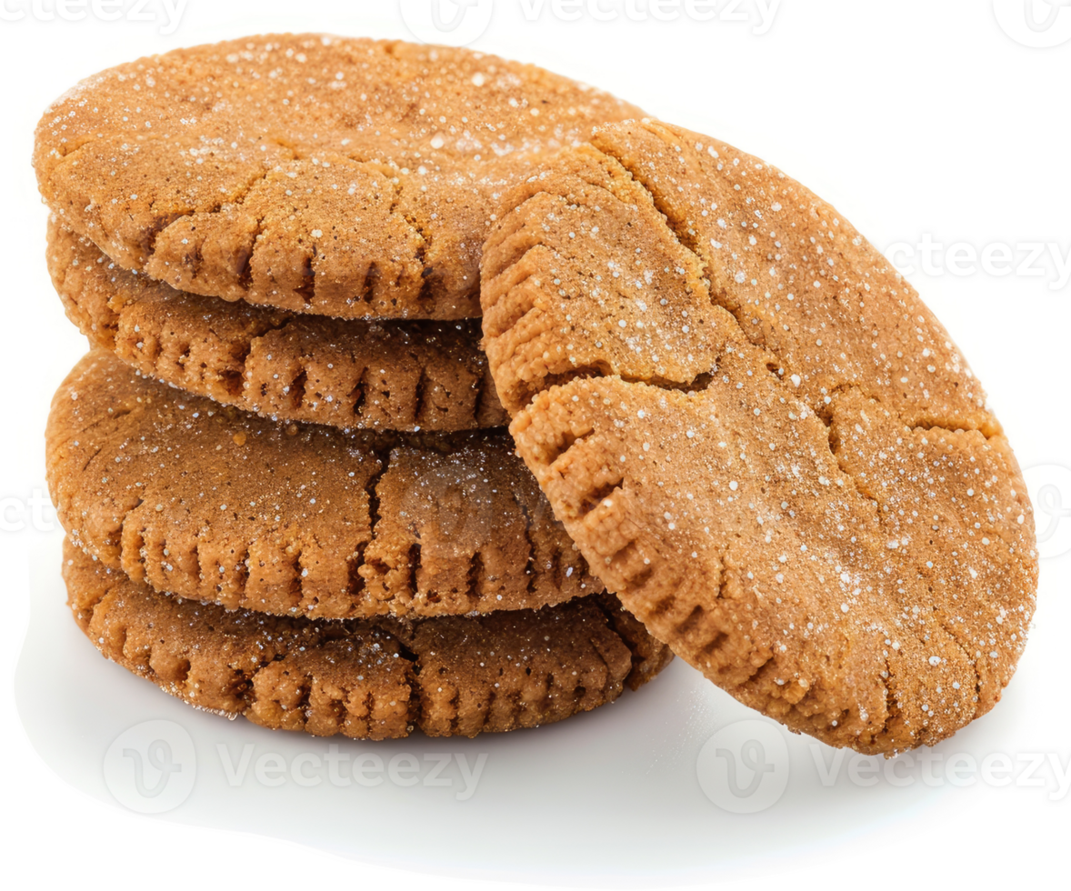 A stack of sugared, spiced cookies. png