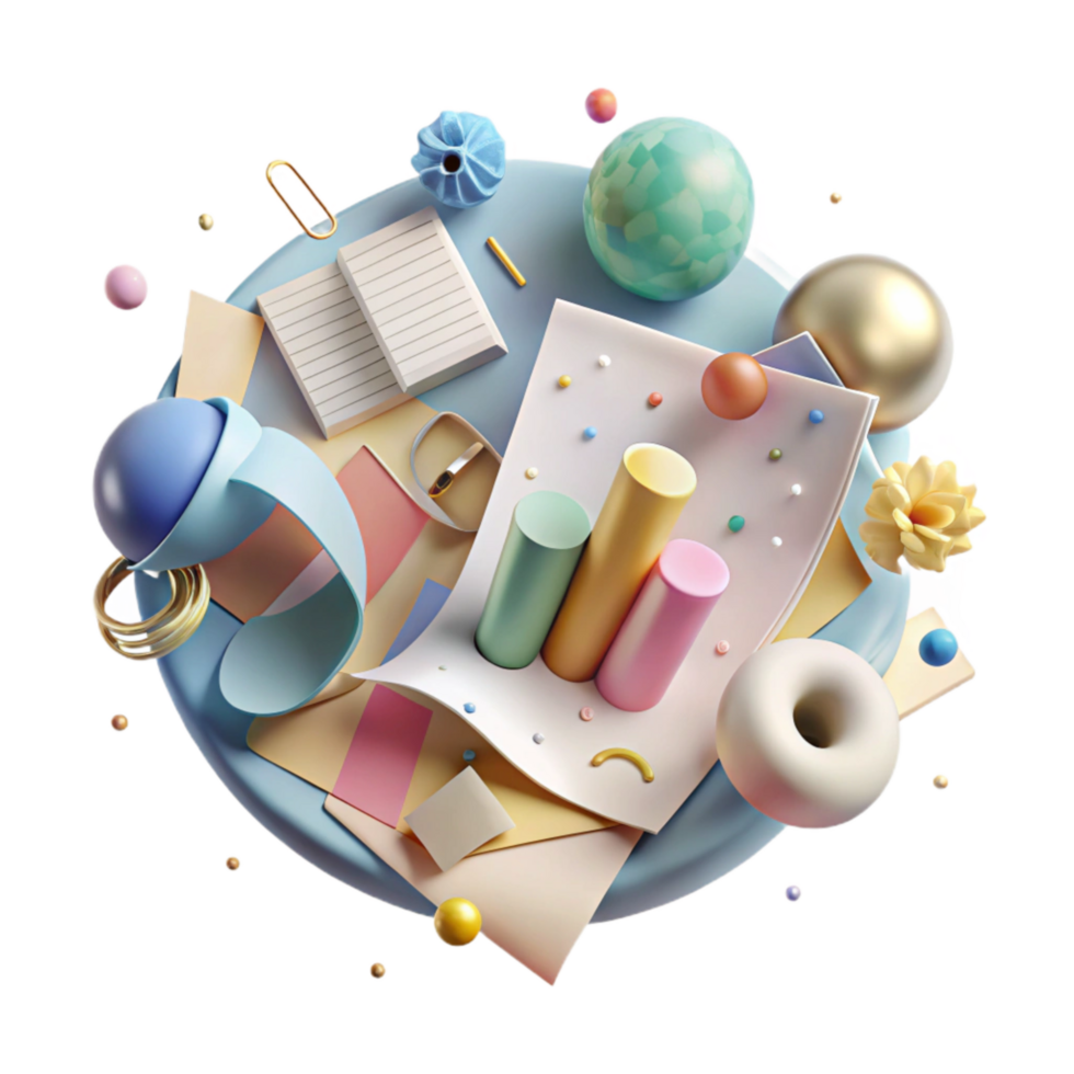 impressive artistic Environmental Data Analysis Top View Transparent Background original png