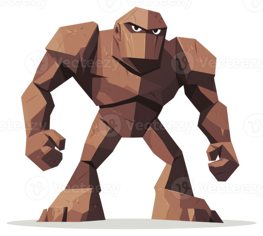 A formidable, earth-like creature with a rocky, polygon-like design. png