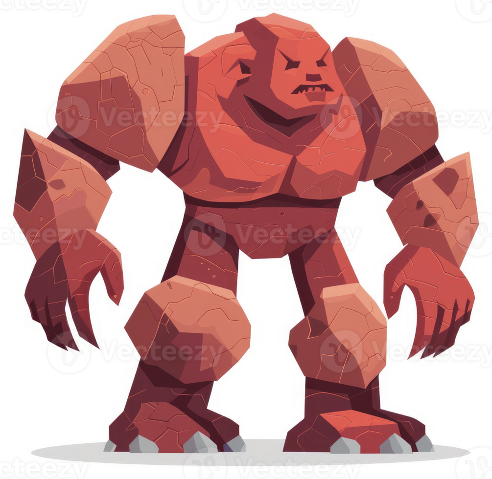 A formidable, rock-like creature with textured skin. png