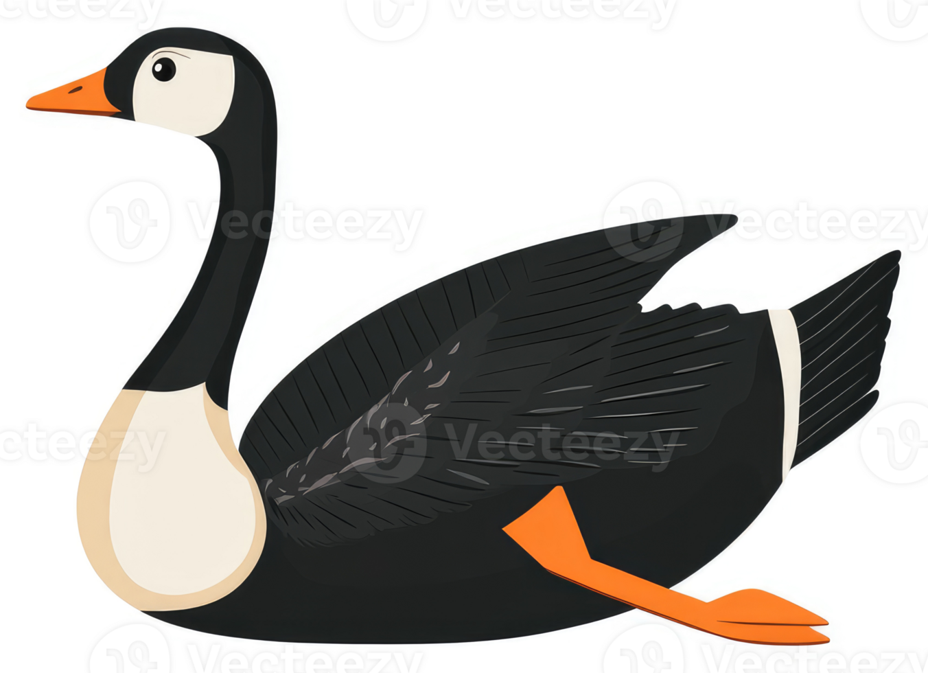 A stylized illustration of a canada goose. png