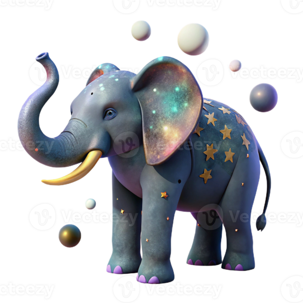 magnificent traditional Elephant Silhouette Moonlit Sky Transparent Background detailed png