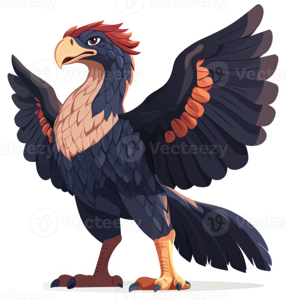 A majestic, mythical creature with wings outstretched. png