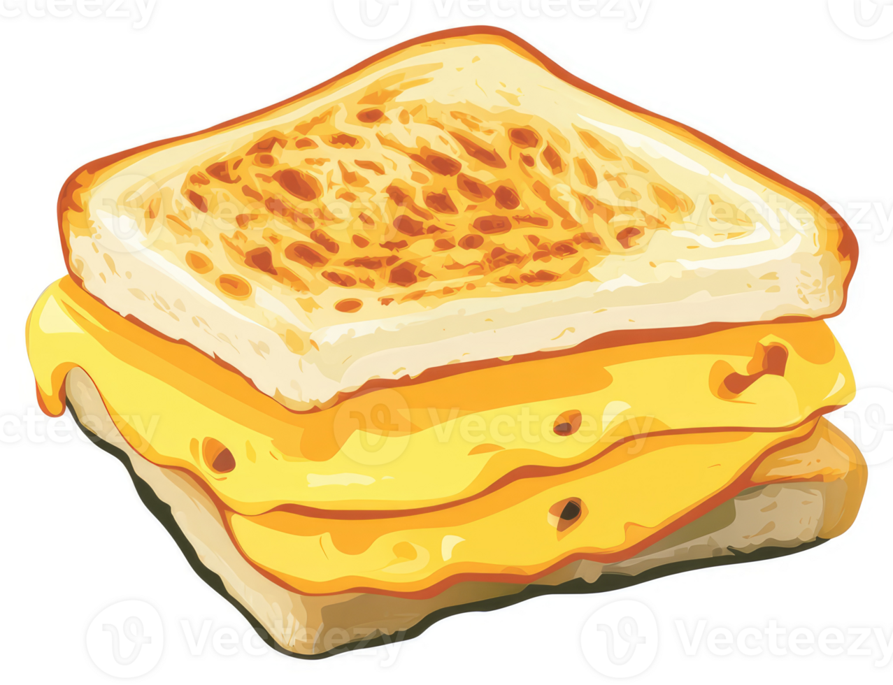 A melty, golden-brown grilled cheese sandwich. png