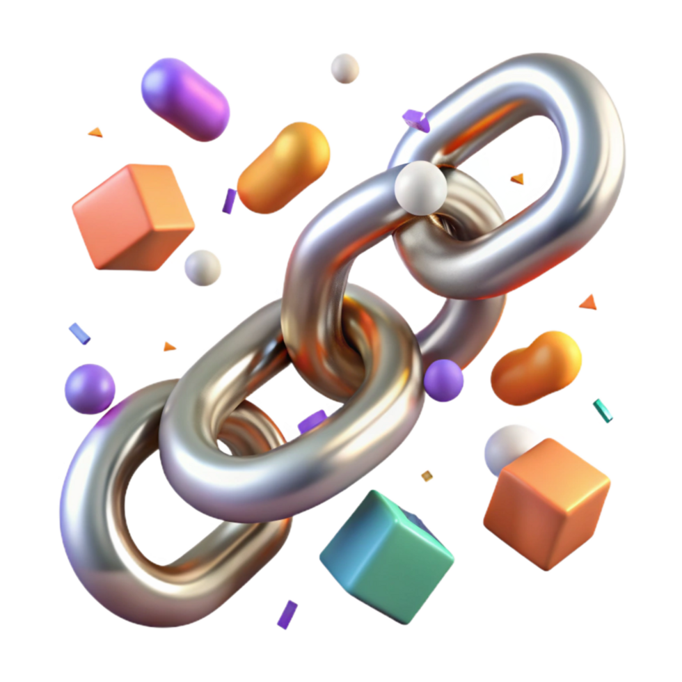 serene minimalist Broken Chains Symbolic with Transparent Background premium png
