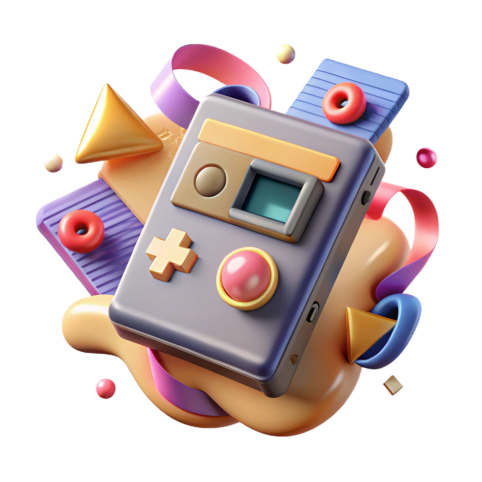 stunning abstract Classic Game Cartridge Cutout with Label premium png