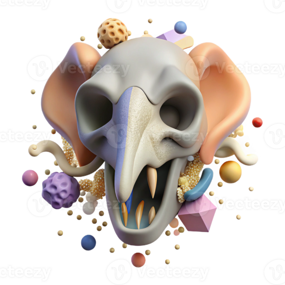serene rustic Elephant Skull Remains Top View Cutout authentic png