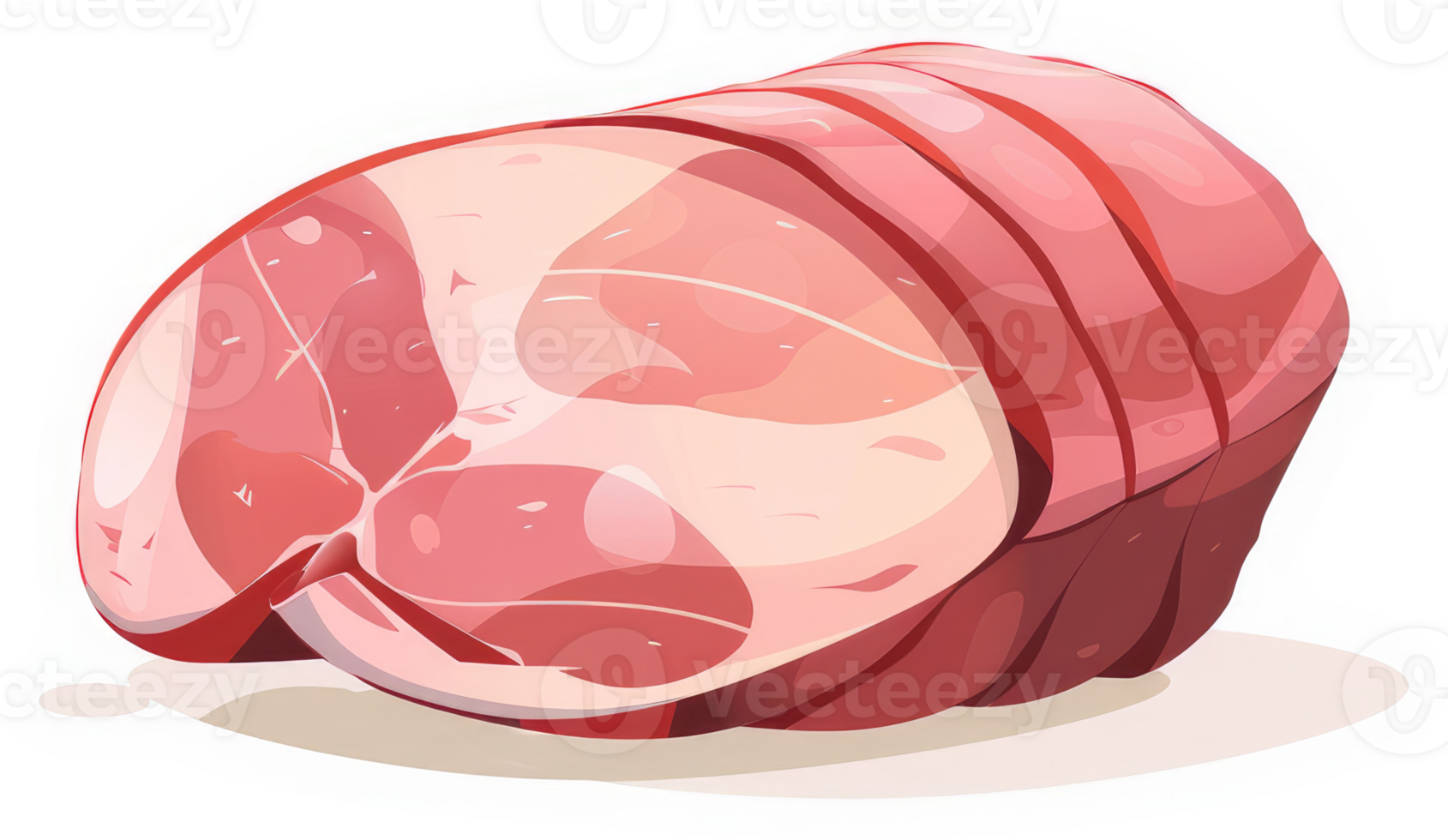 A sliced piece of cured ham. png