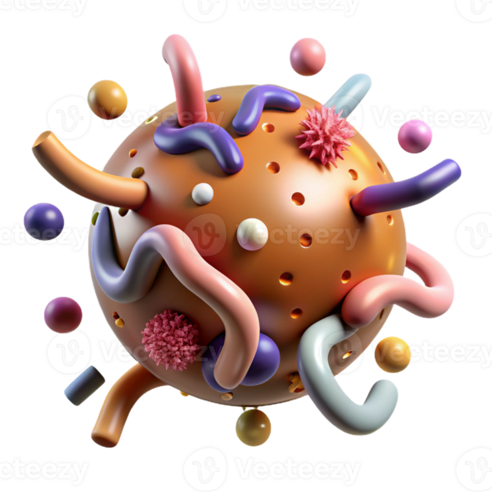 magnificent vintage Ebola Virus Illustration Filamentous Form Isolated detailed png
