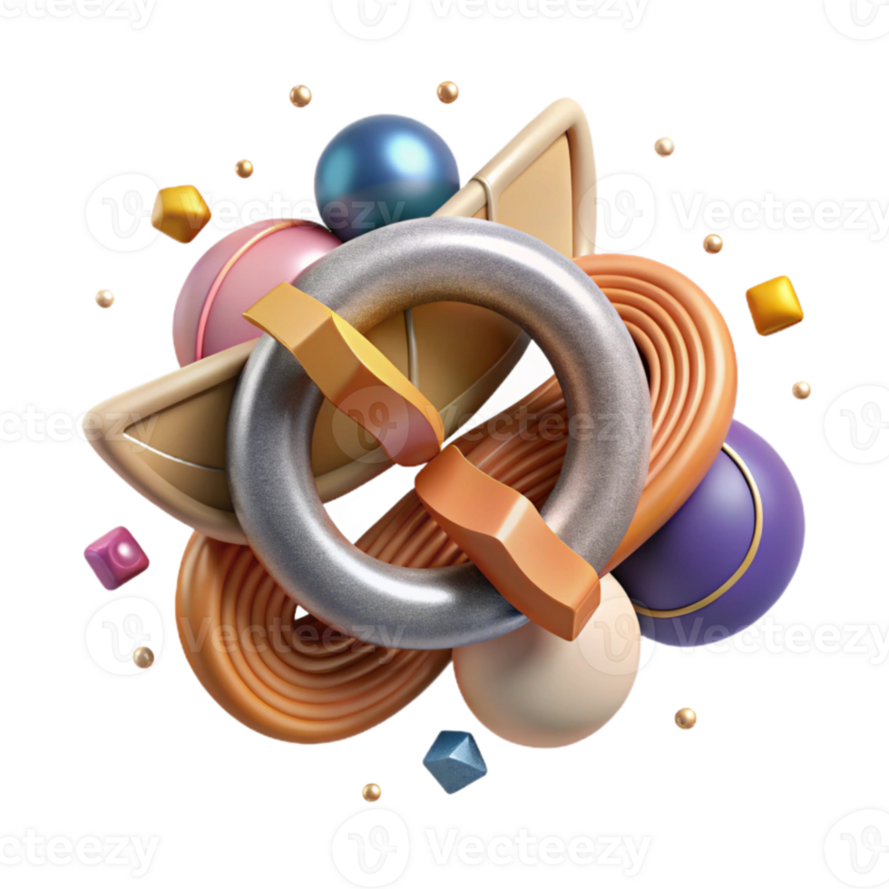 beautiful contemporary Abstract Teamwork Success Symbol Isolated Background detailed png