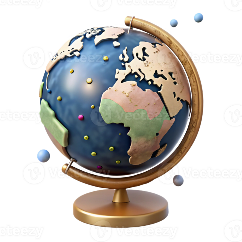 extraordinary contemporary Antique Globe Side View Isolated Element professional png