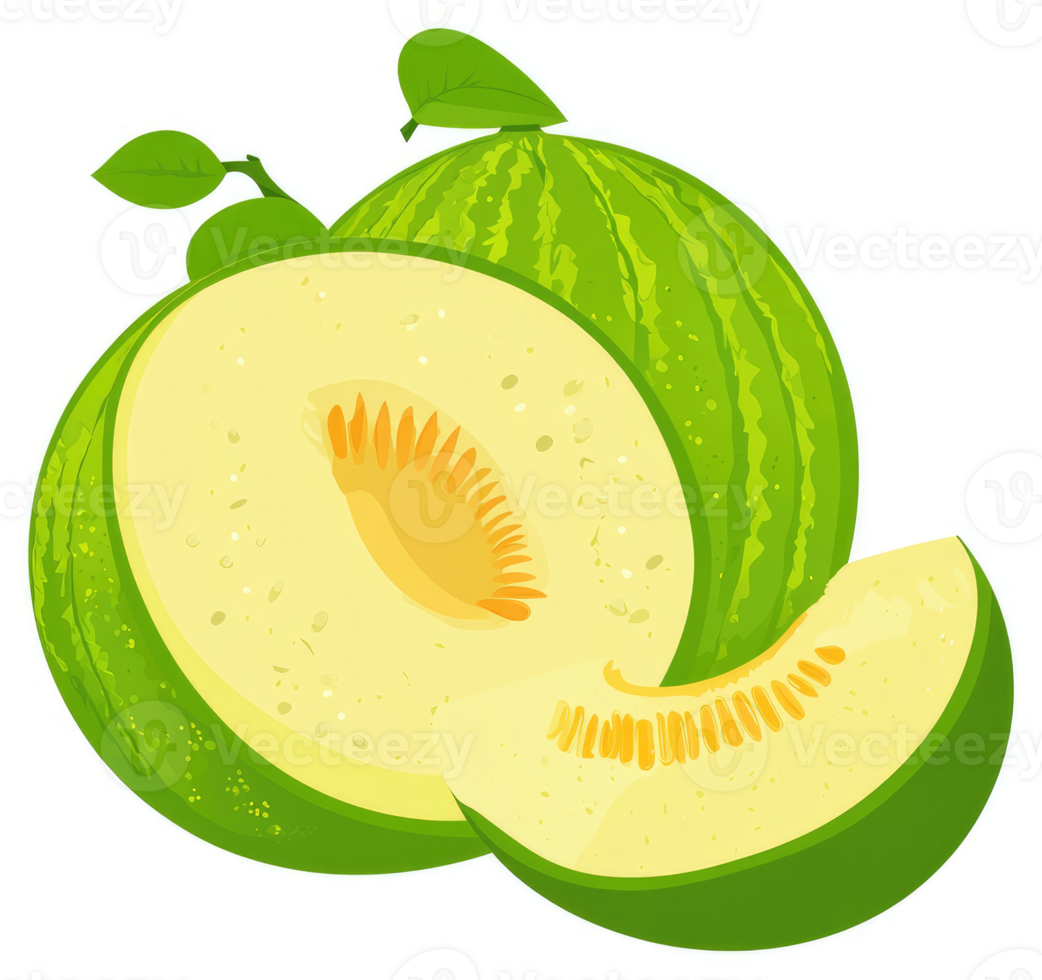 A vibrant image of cantaloupe and watermelon slices. png