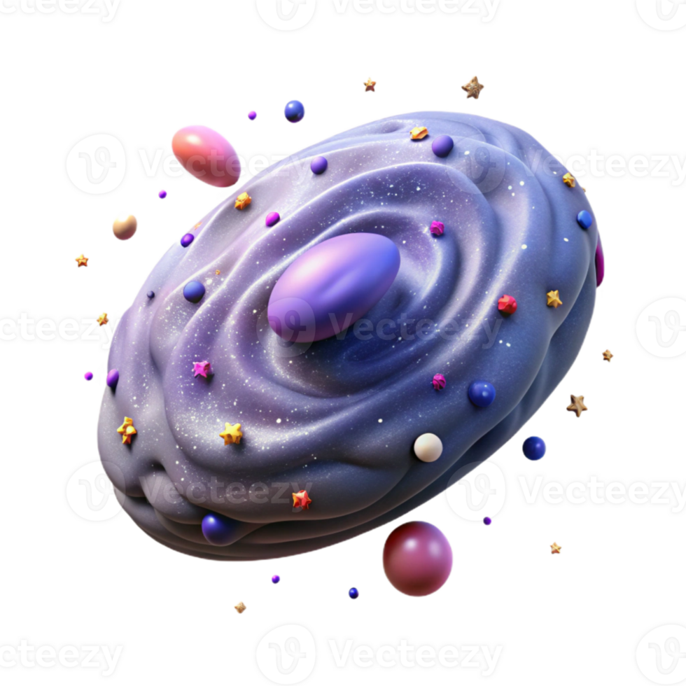 beautiful contemporary Distant Galaxy Cluster Isolated on Transparent Background png
