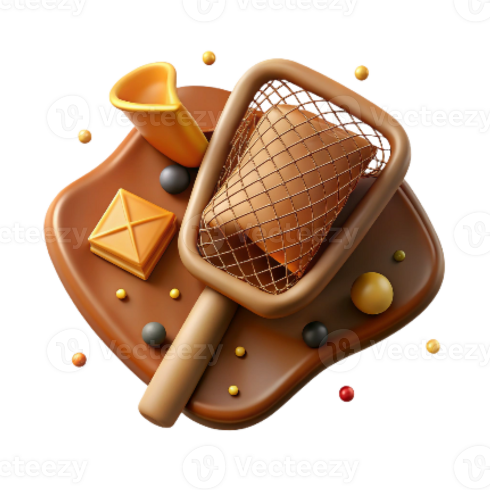 vibrant modern Fishing Net Material Icon Brown Isolated on Transparent Background exclusive png