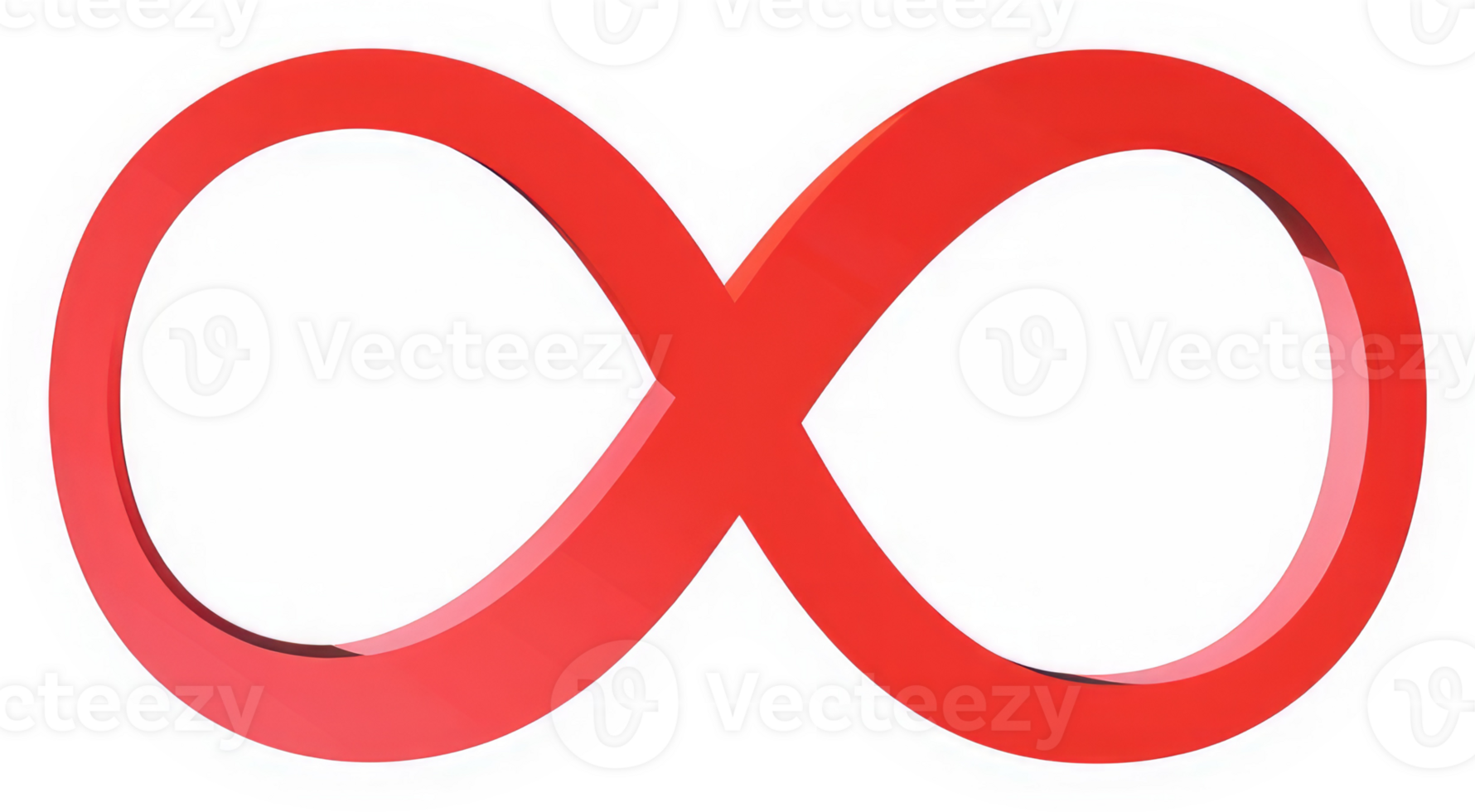 A vibrant red infinity symbol on a white background. png