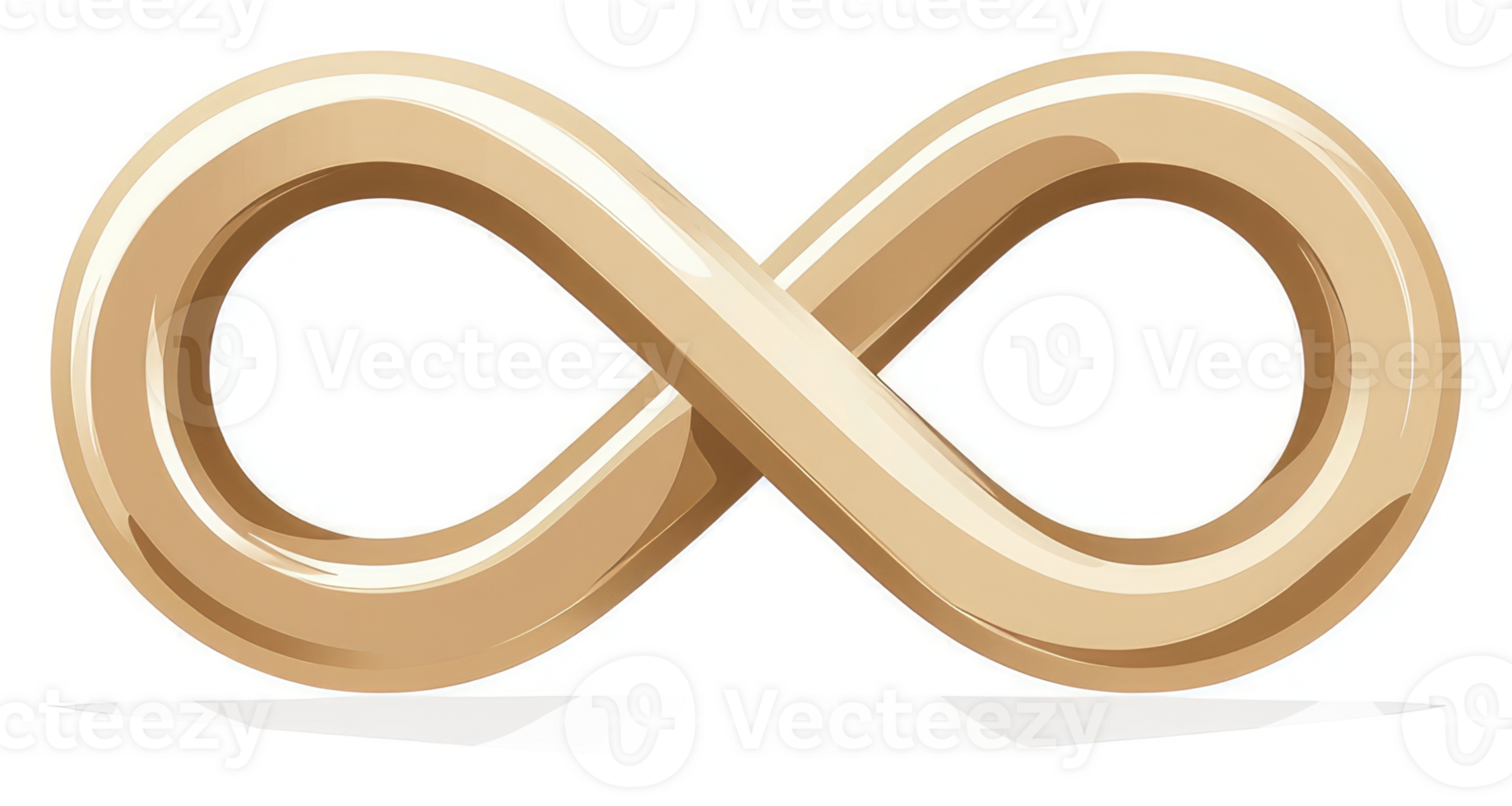 A stylized representation of the infinity symbol in a light beige color. png