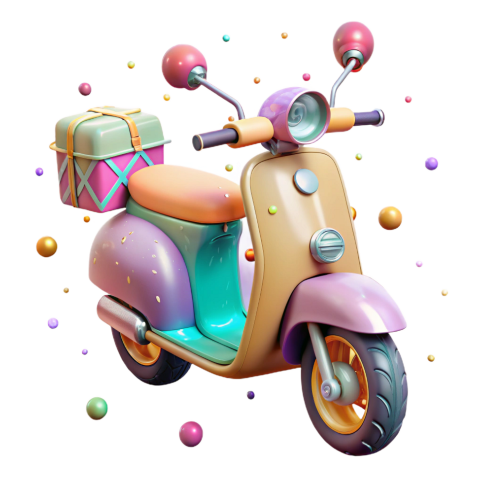 wonderful creative Electric Scooter Front View Isolated Element authentic png