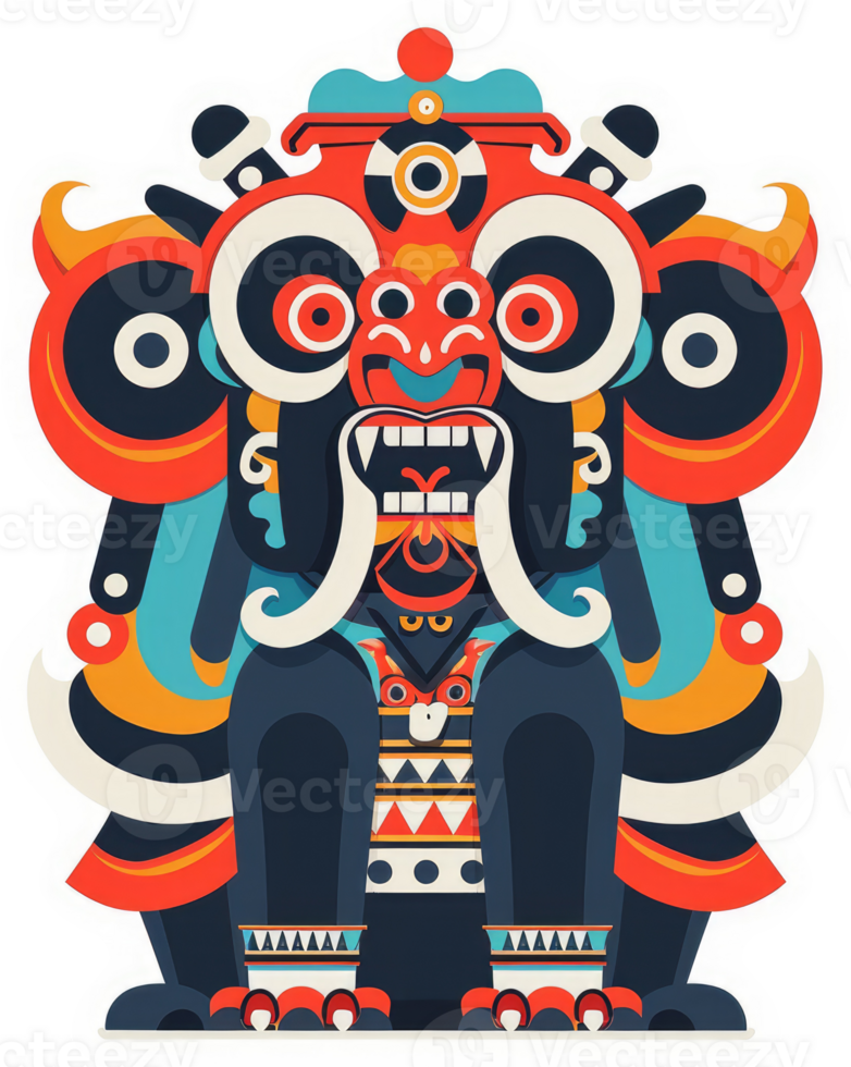 Colorful, stylized depiction of a mythical creature. png