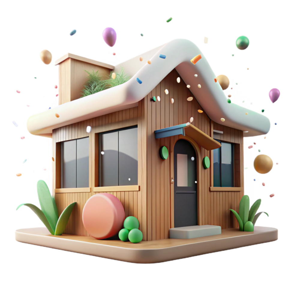 elegant classic Eco Friendly House Front View Transparent png