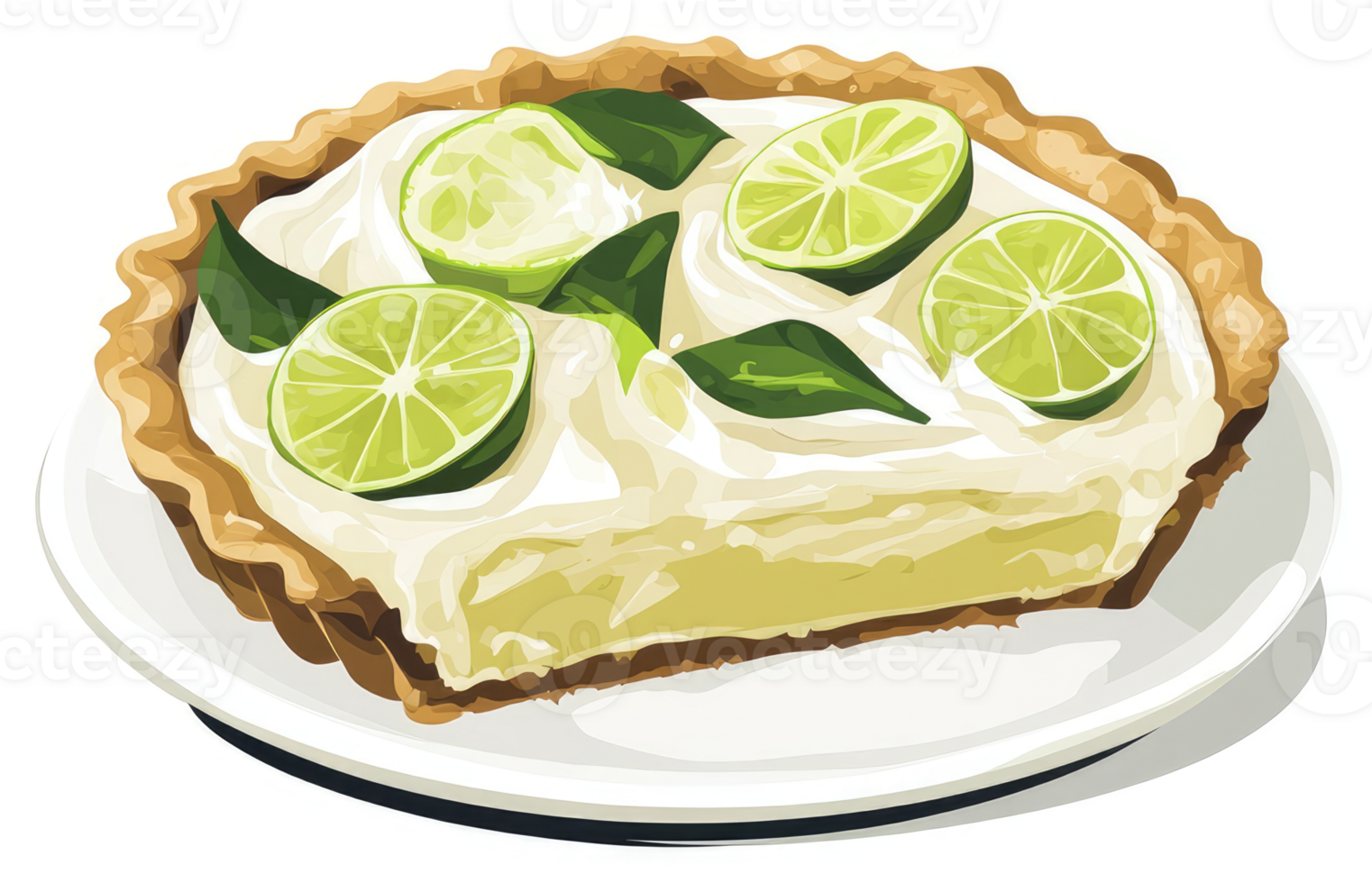 A delectable slice of lime tart with a creamy filling. png