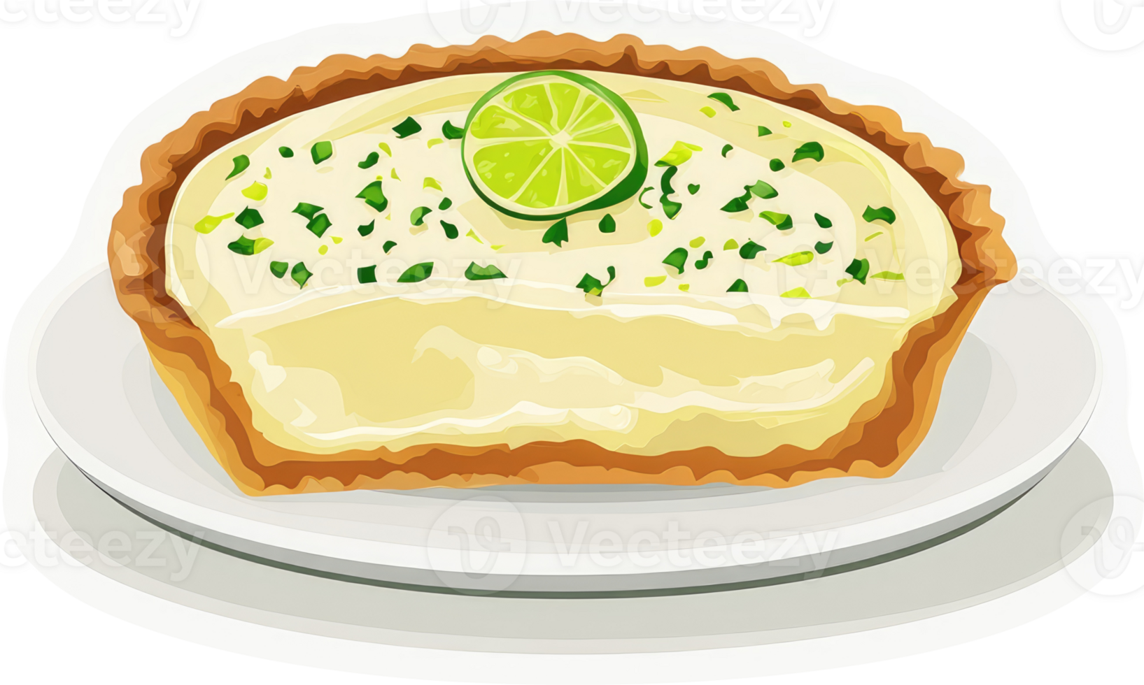 A delicious lime tart with a creamy filling. png