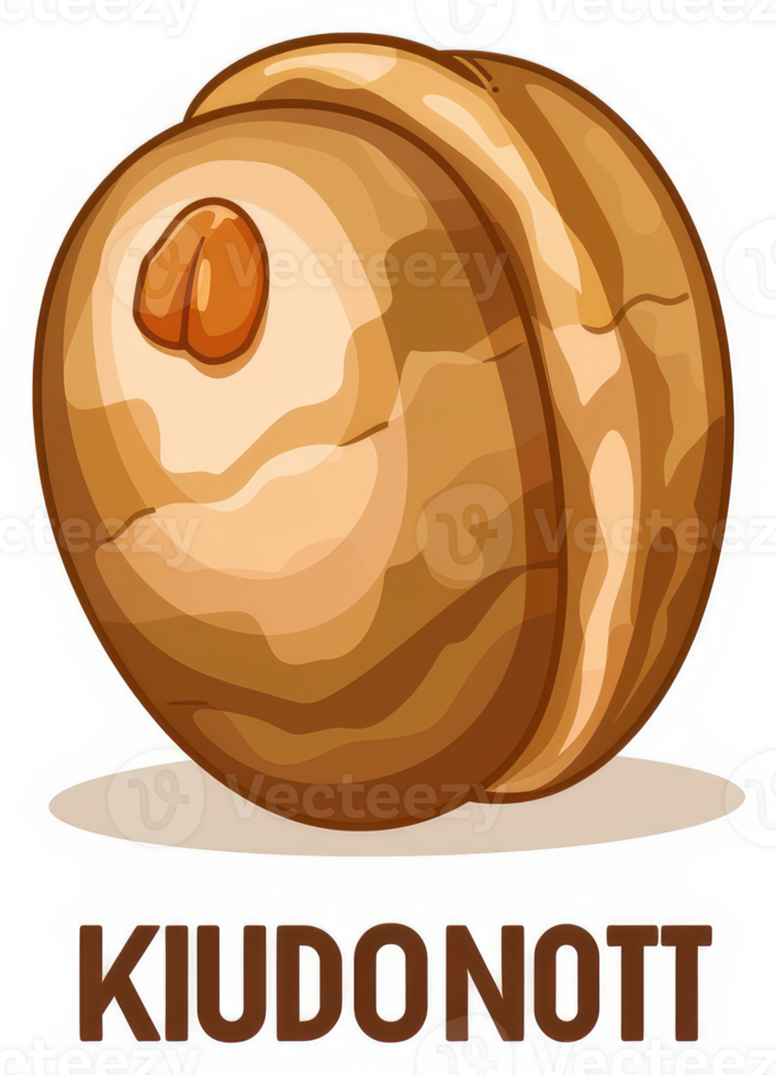 A colorful illustration of a kiudo nott nut. png