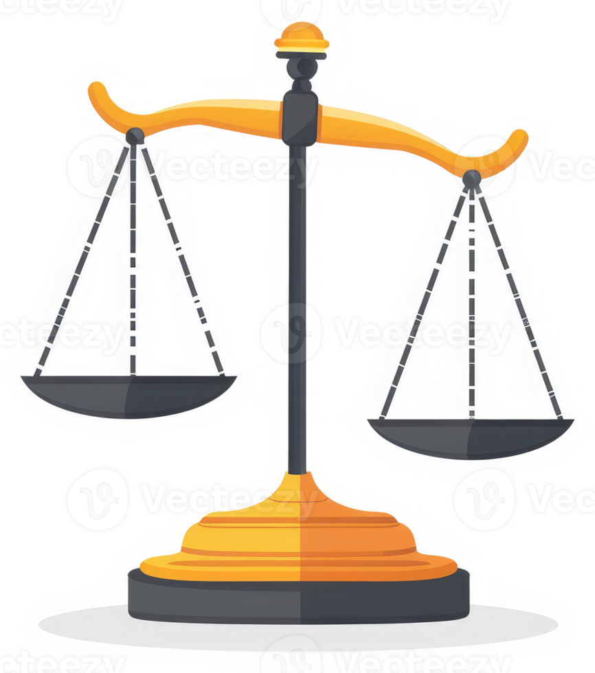 An illustration of a balance scale, symbolizing justice and fairness. png