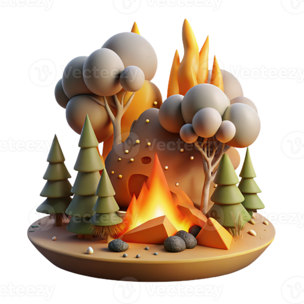 magnificent abstract Forest Fire From Climate Change Isolated high resolution png