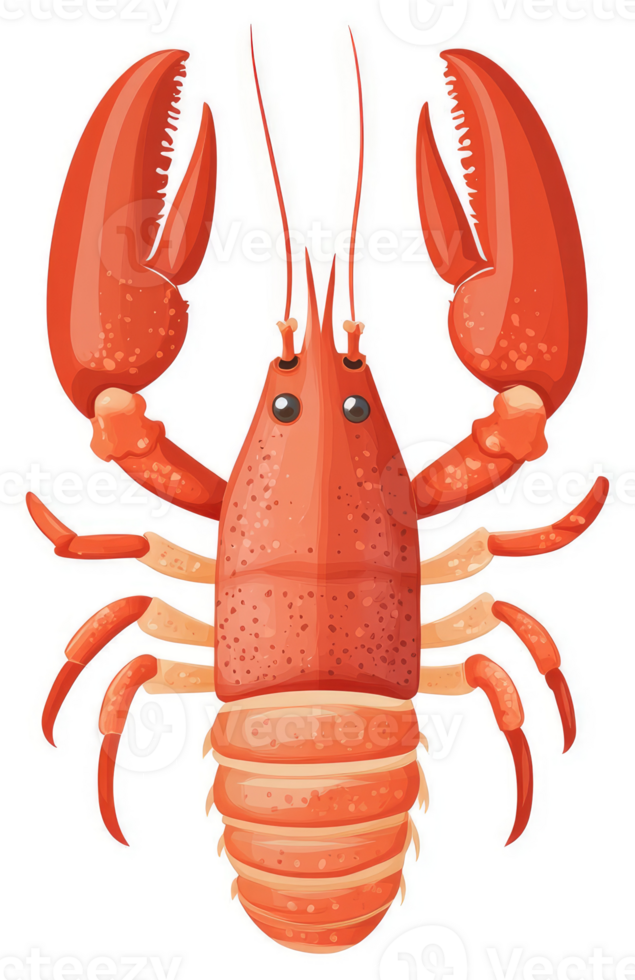 A vibrant illustration of a delicious lobster. png