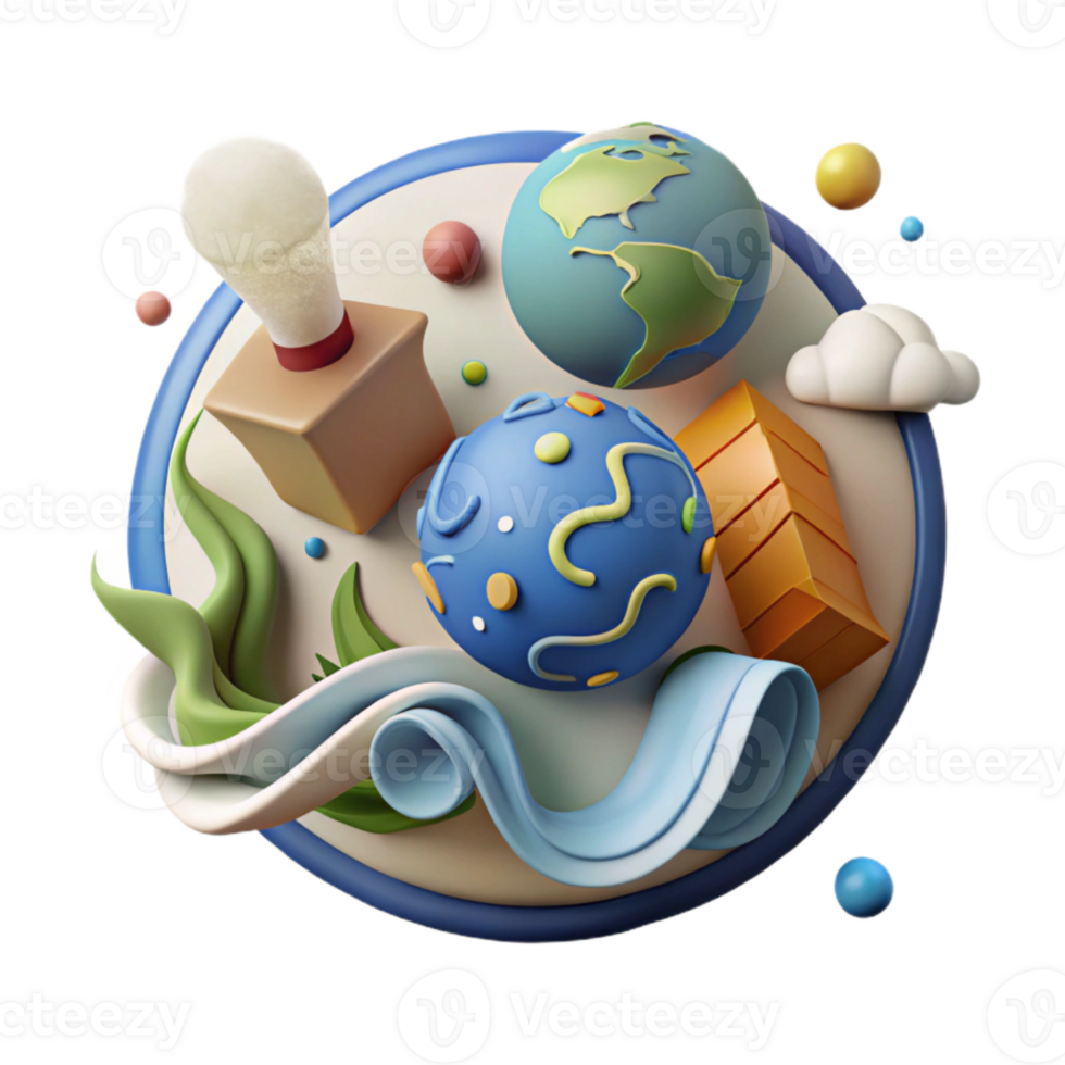 elegant contemporary Climate Change Impact Infographic Cutout authentic png