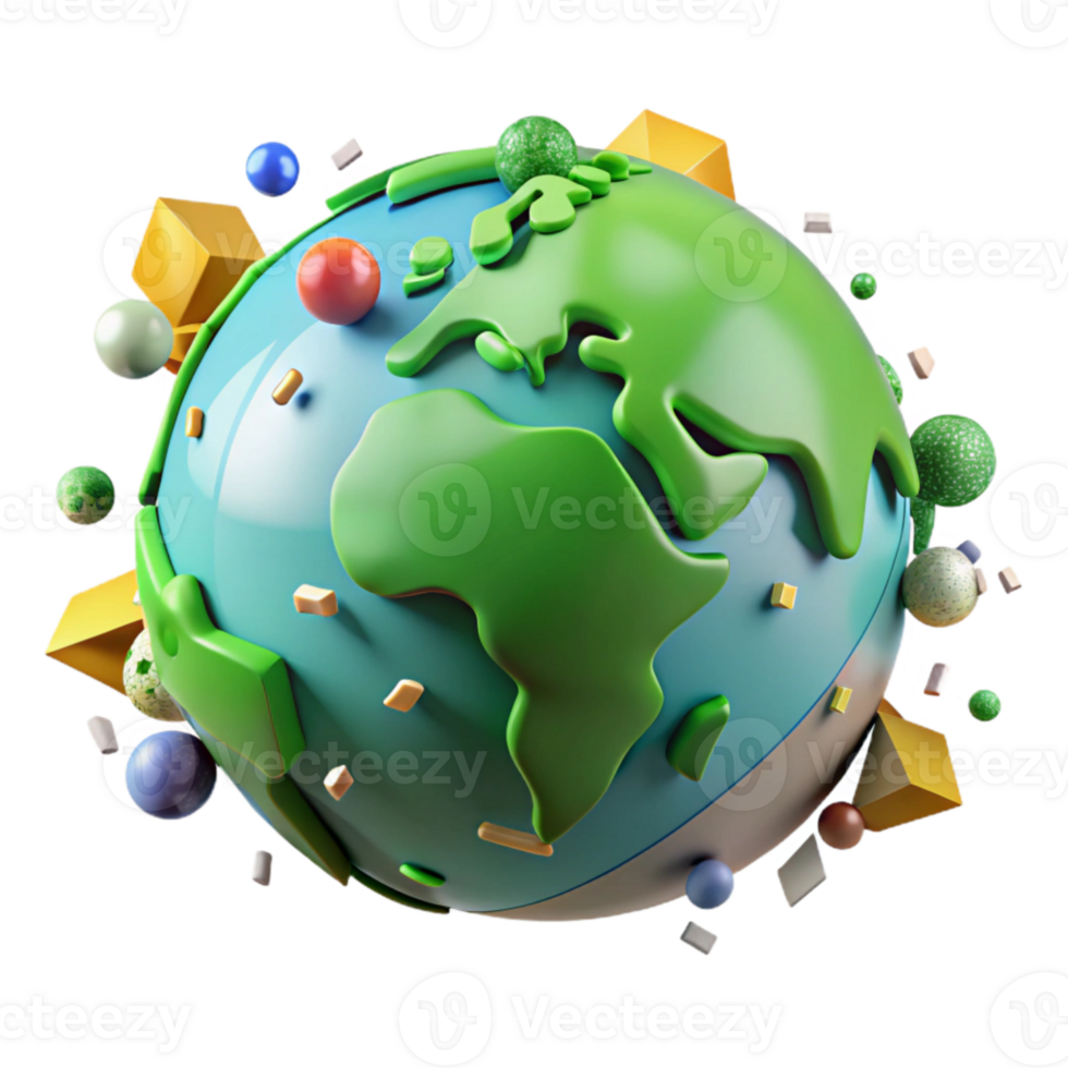 impressive traditional Earth Globe with Green Overlay Soft Lighting Transparent genuine png