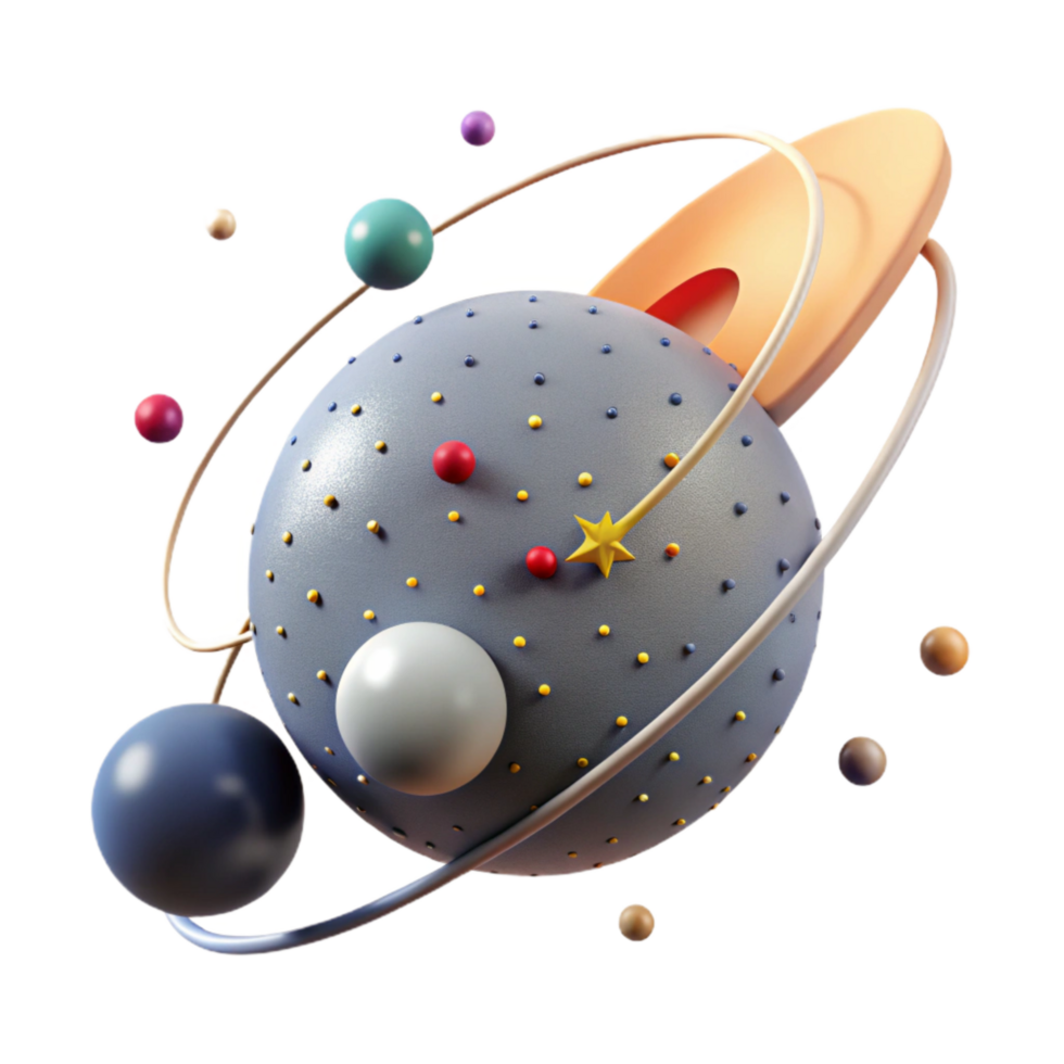 beautiful traditional Comet Orbit Diagram Isolated with Elliptical Path professional png