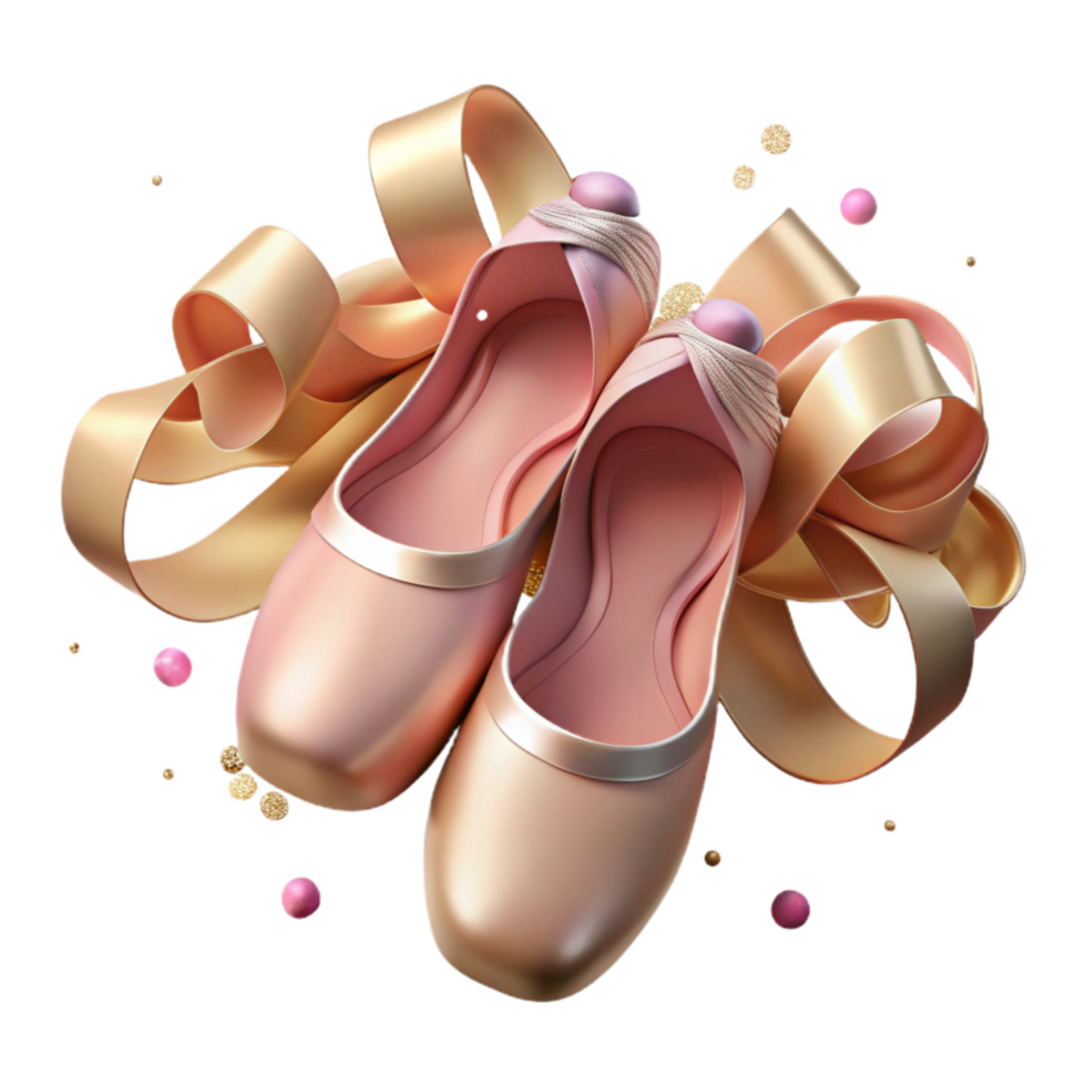 impressive traditional Ballet Slippers Satin Ribbons Transparent Background Delicate Pink png