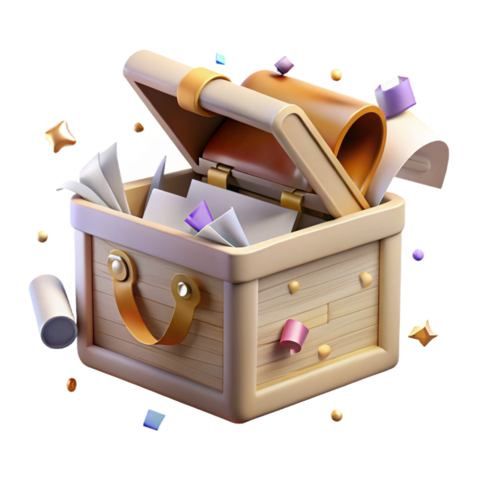 extraordinary rustic Archival Methods Document Storage Box Isolated png