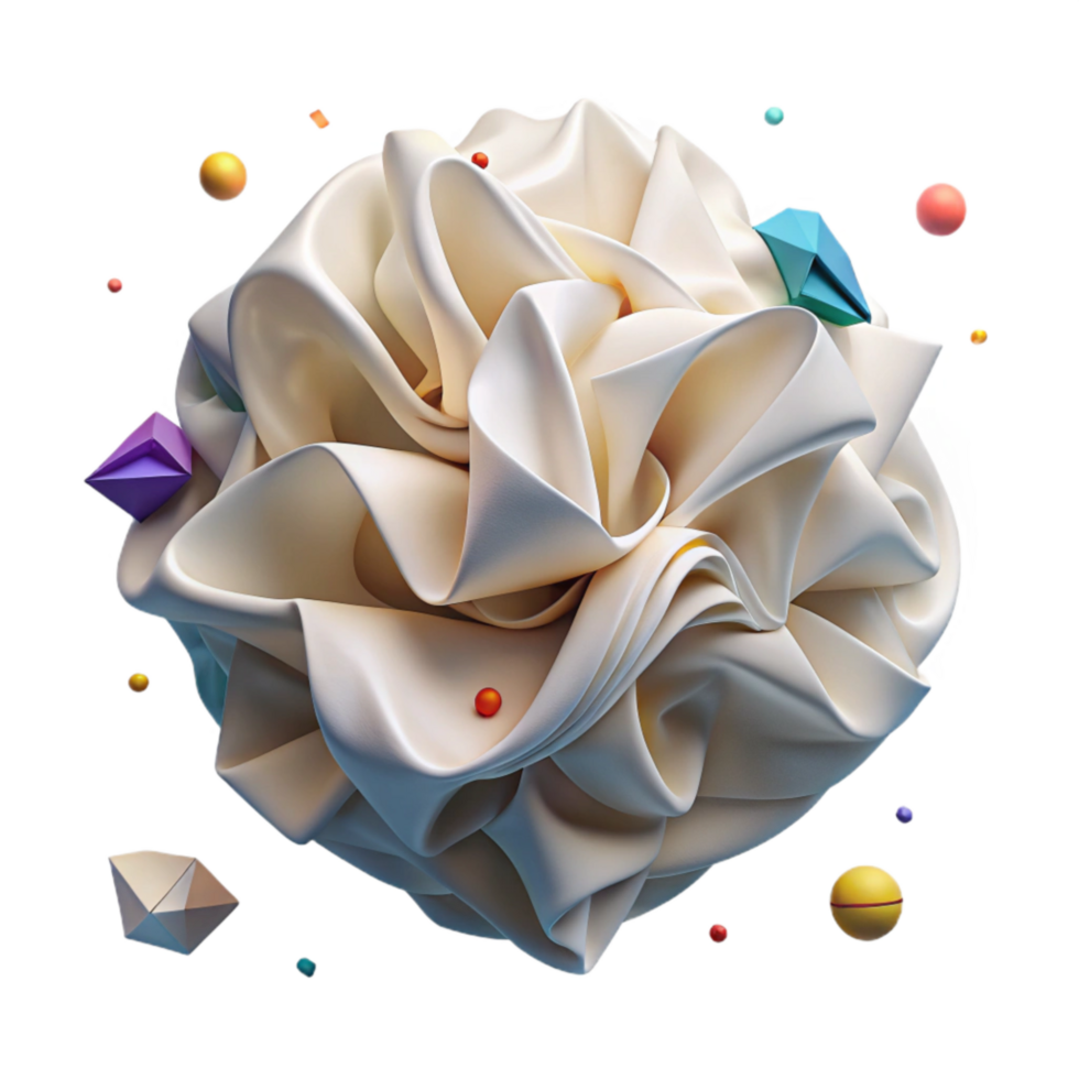 dramatic modern Clean White Paper Crumpled Texture Isolated exclusive png
