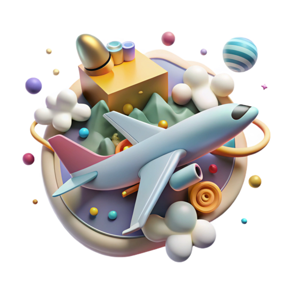 vibrant creative Airplane Noise Affecting Neighborhood Cutout professional png