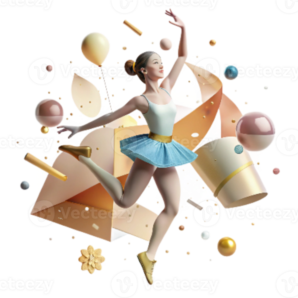 dramatic rustic Ballet Dancer in Fifth Position Cutout genuine png