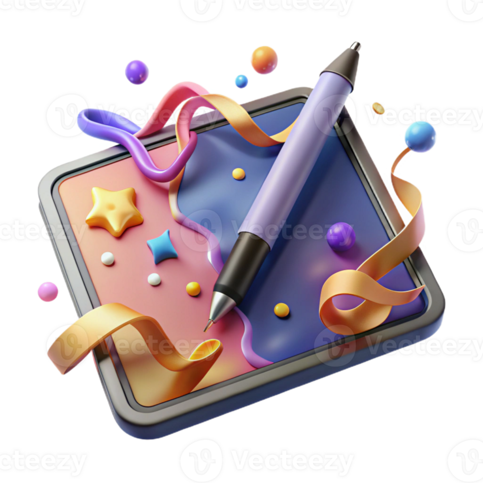 impressive rustic Digital Art Tablet Stylus Pen Shadow Detail Transparent Background exclusive png