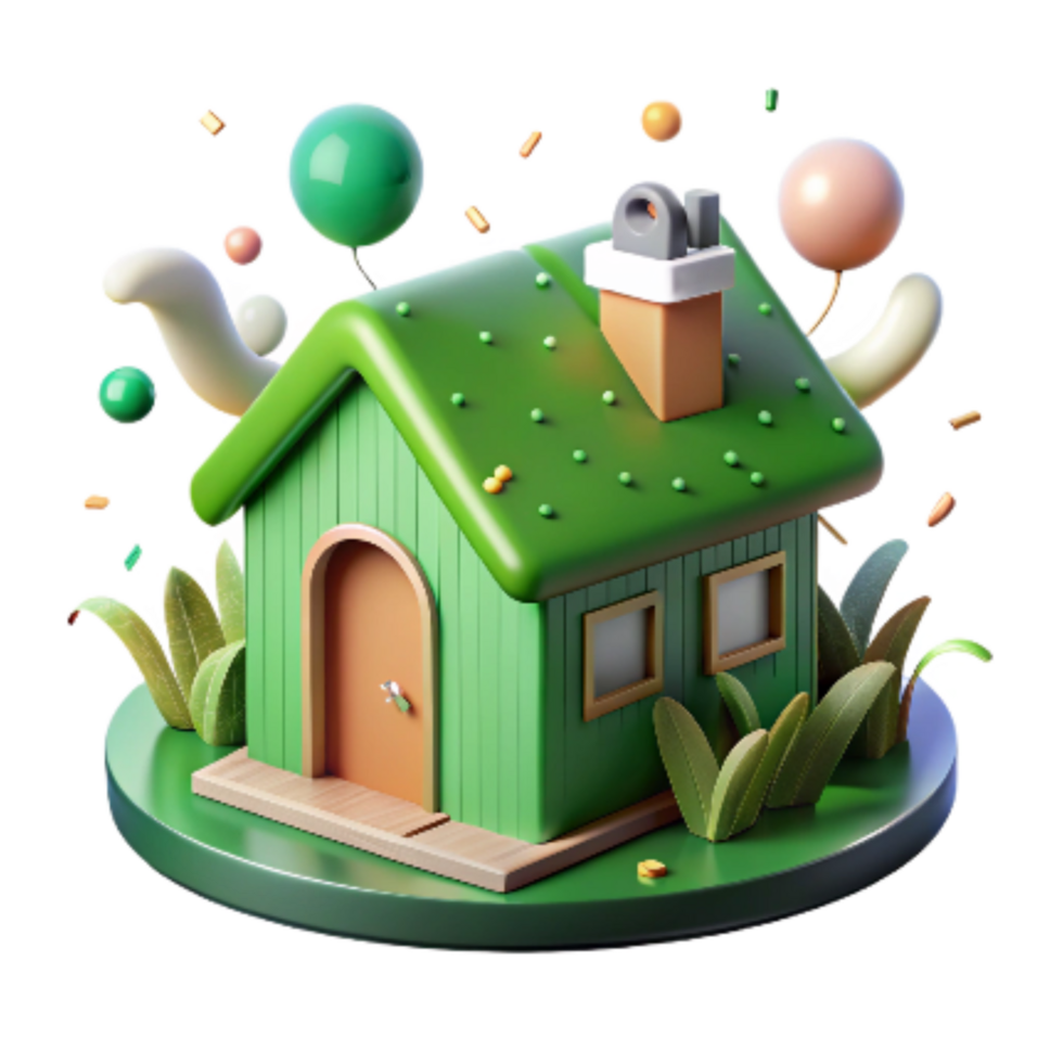 extraordinary abstract Eco Friendly House with Solar Panels Cutout authentic png
