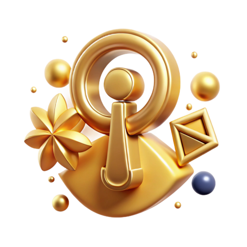 dramatic rustic Egyptian Hieroglyph Symbol Gold Color Cutout authentic png