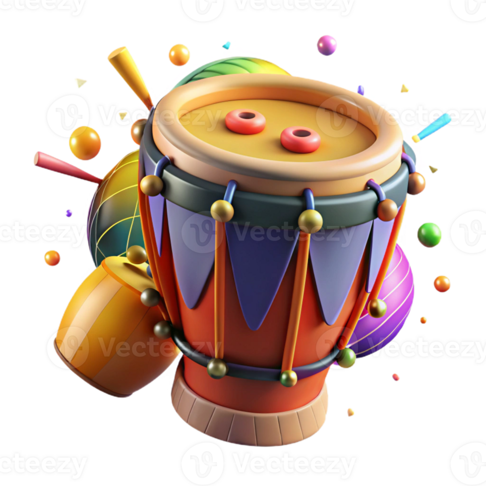 elegant abstract Candombe Drum Uruguayan Music Afro-uruguayan Culture with Vibrant Colors original png